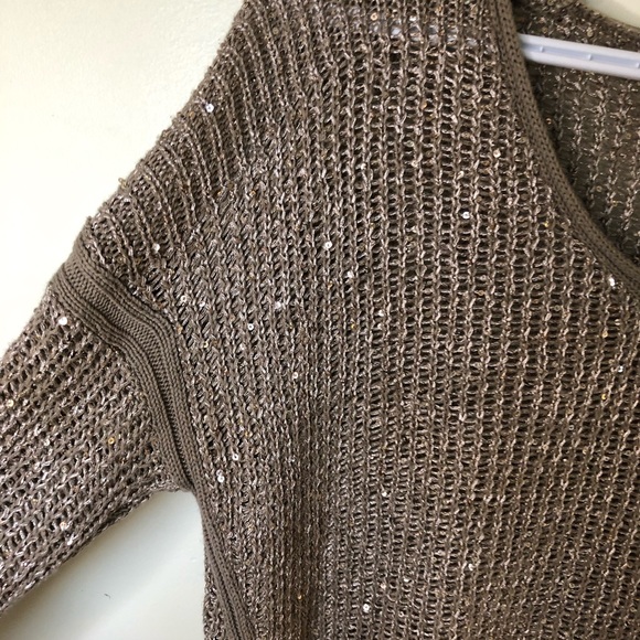 DKNY knit sequin oversized slouchy sweater size M - Picture 8 of 8
